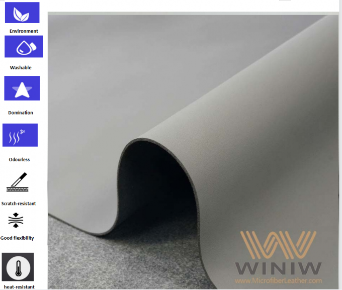 Wear-resistant δέρμα Microfiber αποθεμάτων ικανοποιητικό γκρίζο για το αυτοκίνητο από την Κίνα στο εξωτερικό